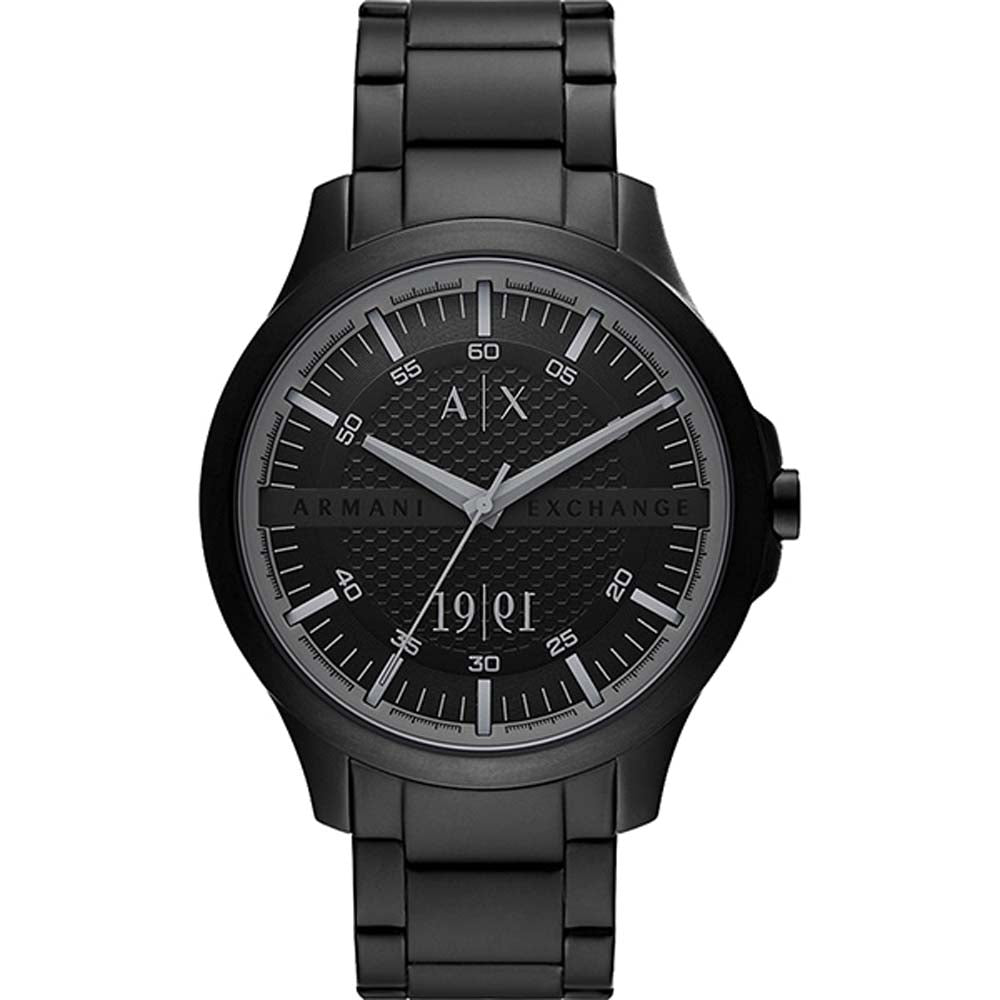 Armani Exchange Men's Three-Hand Date Black Stainless Steel Watch