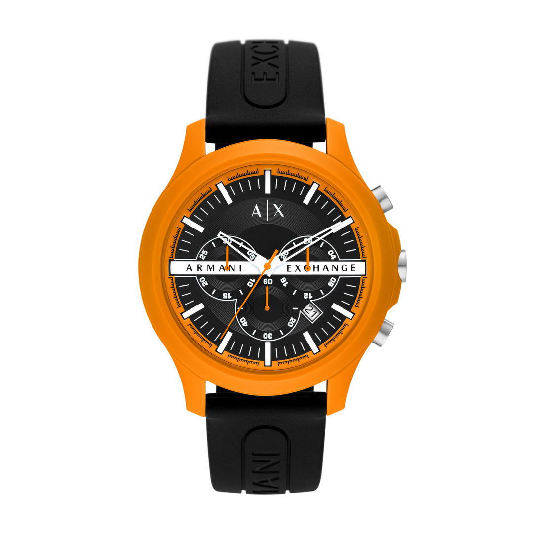 Armani Exchange Hampton Black/Rubber Men's Quartz Watch