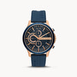 Armani Exchange Men's Chronograph Blue Silicone Blue Dial Watch