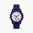 Armani Exchange Men's Chronograph Blue And Purple Silicone Watch