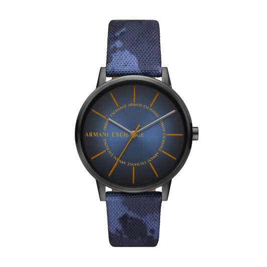 Armani Exchange Men's Three-Hand Blue Blue Dial Watch
