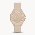 Armani Exchange Women's Three-Hand Nude Silicone Watch