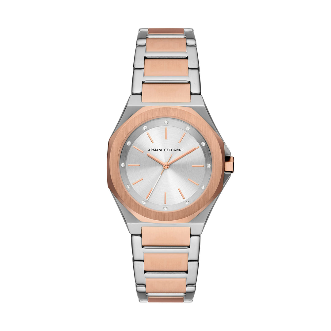 Armani Exchange Three-Hand Two-Tone Stainless Steel