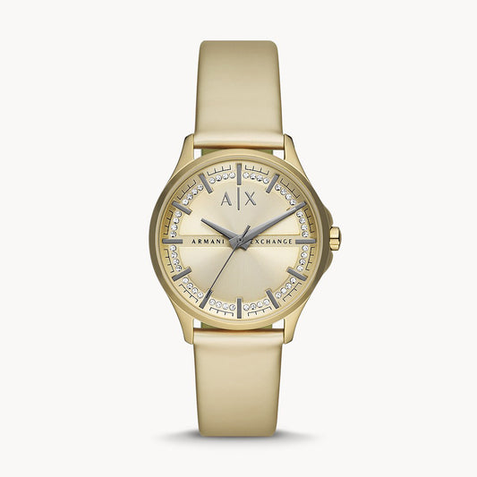 Armani Exchange Women's Lady Hampton Gold Polyurethane Women's Watch