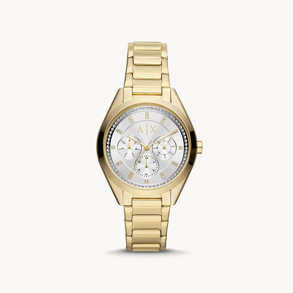 Armani Exchange Women's Multifunction Gold-Tone Stainless Steel Watch