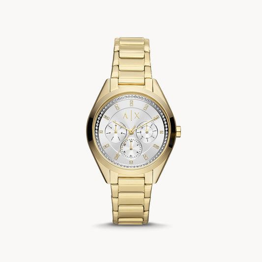 Armani Exchange Women's Multifunction Gold-Tone Stainless Steel Watch