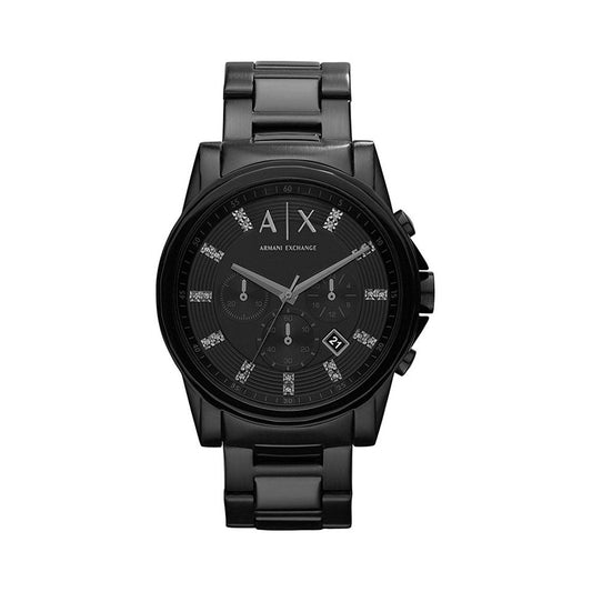 Armani Exchange Men's Chronograph Black Stainless Steel Watch