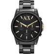 Armani Exchange Men's Chronograph Black Stainless Steel Watch