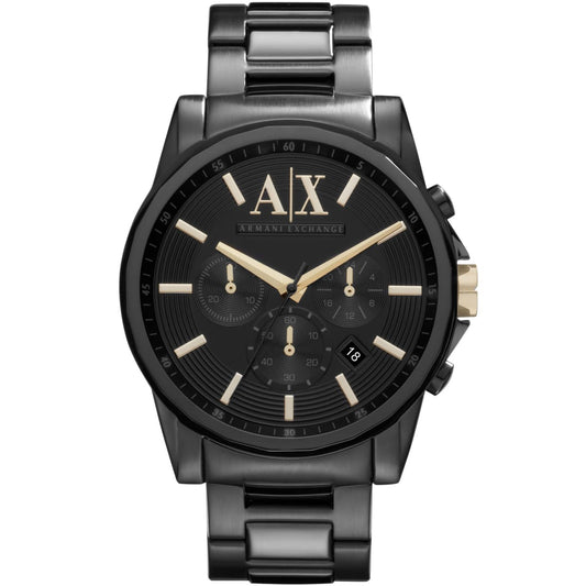 Armani Exchange Men's Chronograph Black Stainless Steel Watch