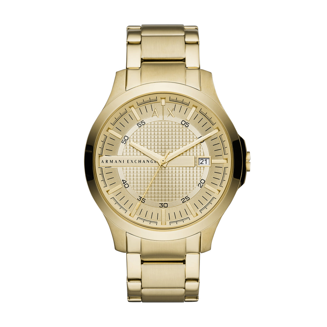 Armani Exchange Men's Three-Hand Date Gold-Tone Stainless Steel Watch