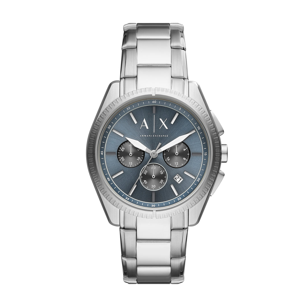 Armani Exchange Men's Chronograph Stainless Steel Blue Dial Watch