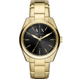ساعة أرماني إكسشينج للرجال بسوار من الستانلس ستيل باللون الذهبي وثلاثة عقارب