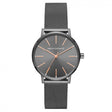 Armani Exchange Women's Three-Hand Gunmetal-Tone Stainless Steel Mesh Watch