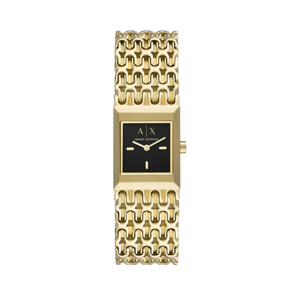 Armani Exchange Women's Two-Hand Gold-Tone Stainless Steel Watch