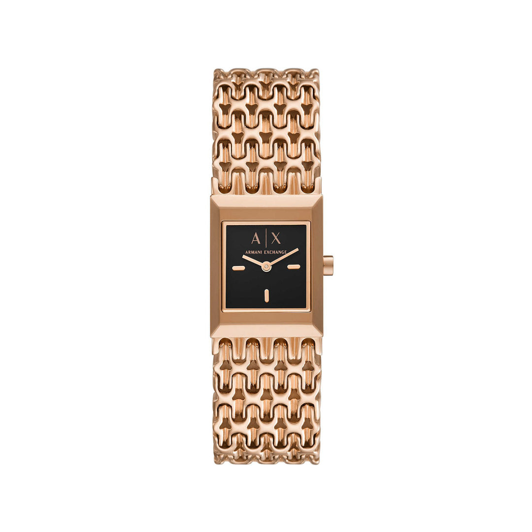 Armani Exchange Women's Two-Hand Rose Gold-Tone Stainless Steel Watch