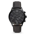 Fossil Analog Men's Watch Stainless Steel Leather Strap