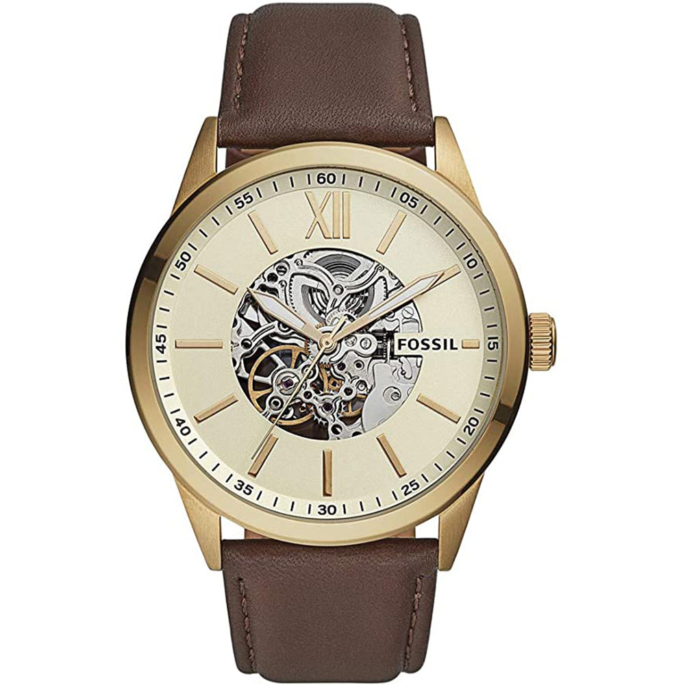 Fossil Automatic Men's Watch Stainless Steel Leather Strap - BQ2382