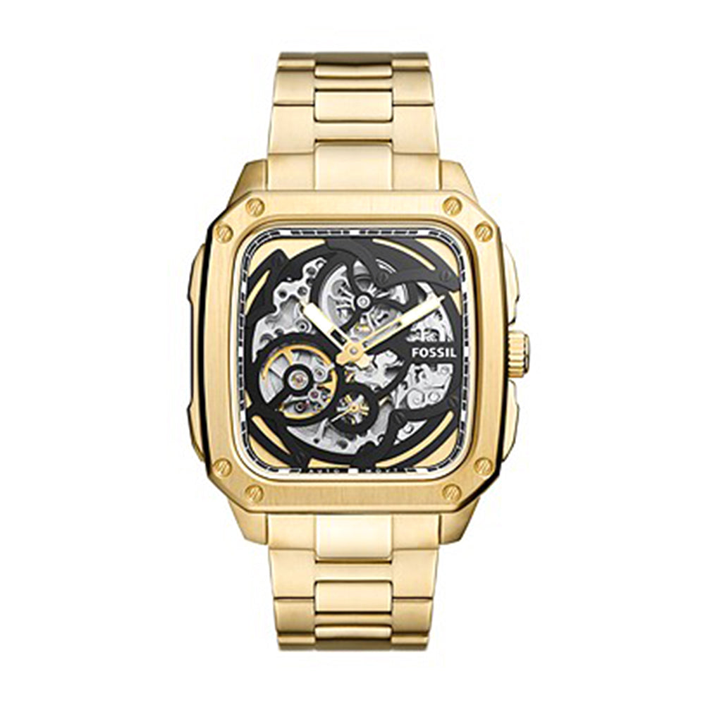 Fossil Automatic Men's Watch Gold Plated Metal Bracelet - BQ2573