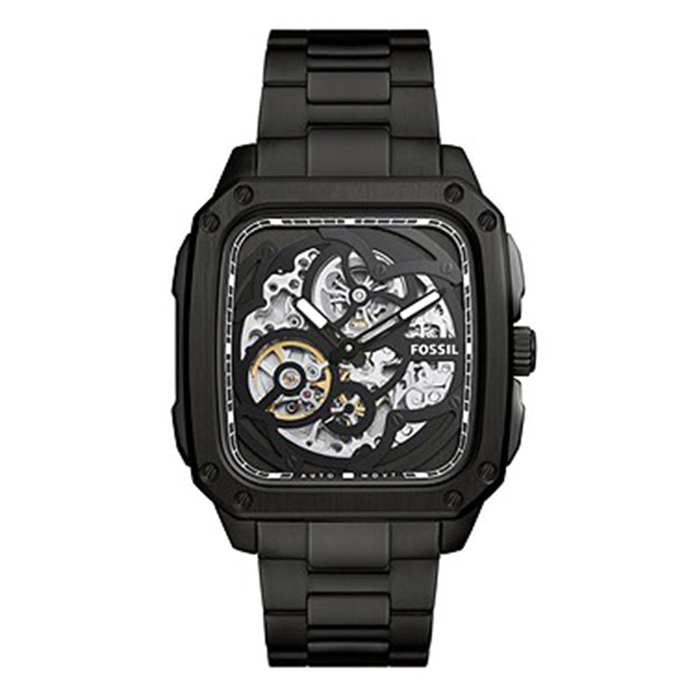 Black square fossil watch best sale