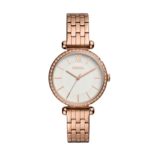 Fossil Analog Women's Watch Gold Plated Metal Bracelet