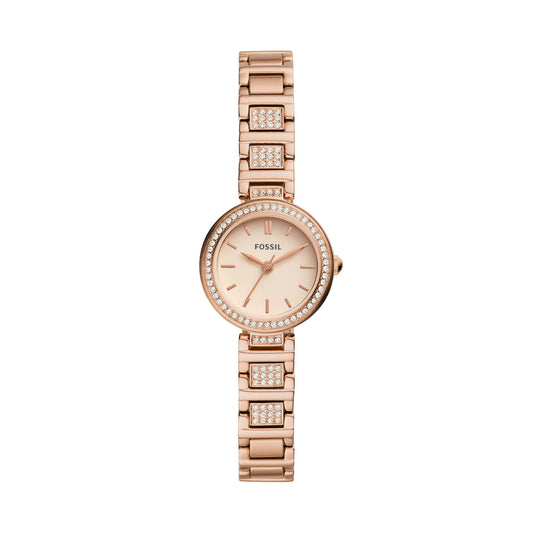 Fossil Analog Women's Watch Gold Plated Metal Bracelet
