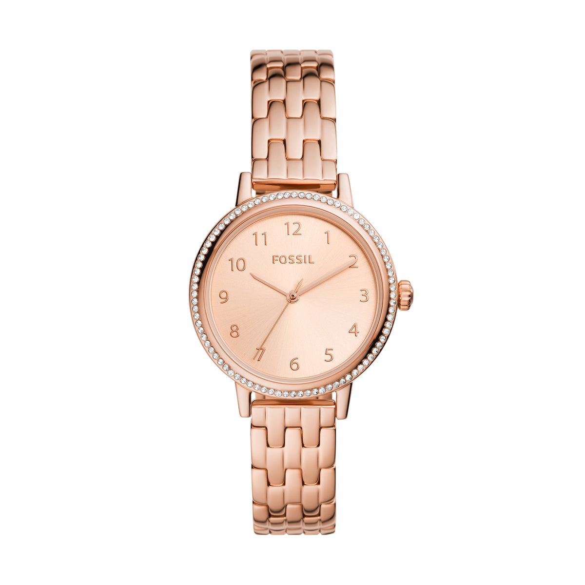 Fossil Analog Women's Watch Gold Plated Metal Bracelet