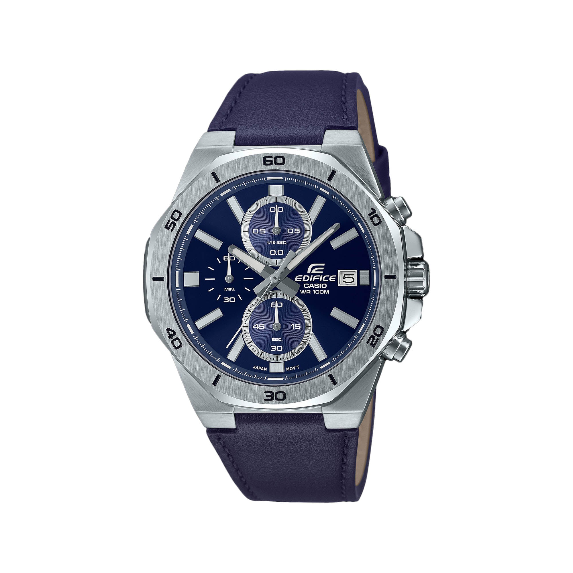 Casio chronograph cheap leather watches