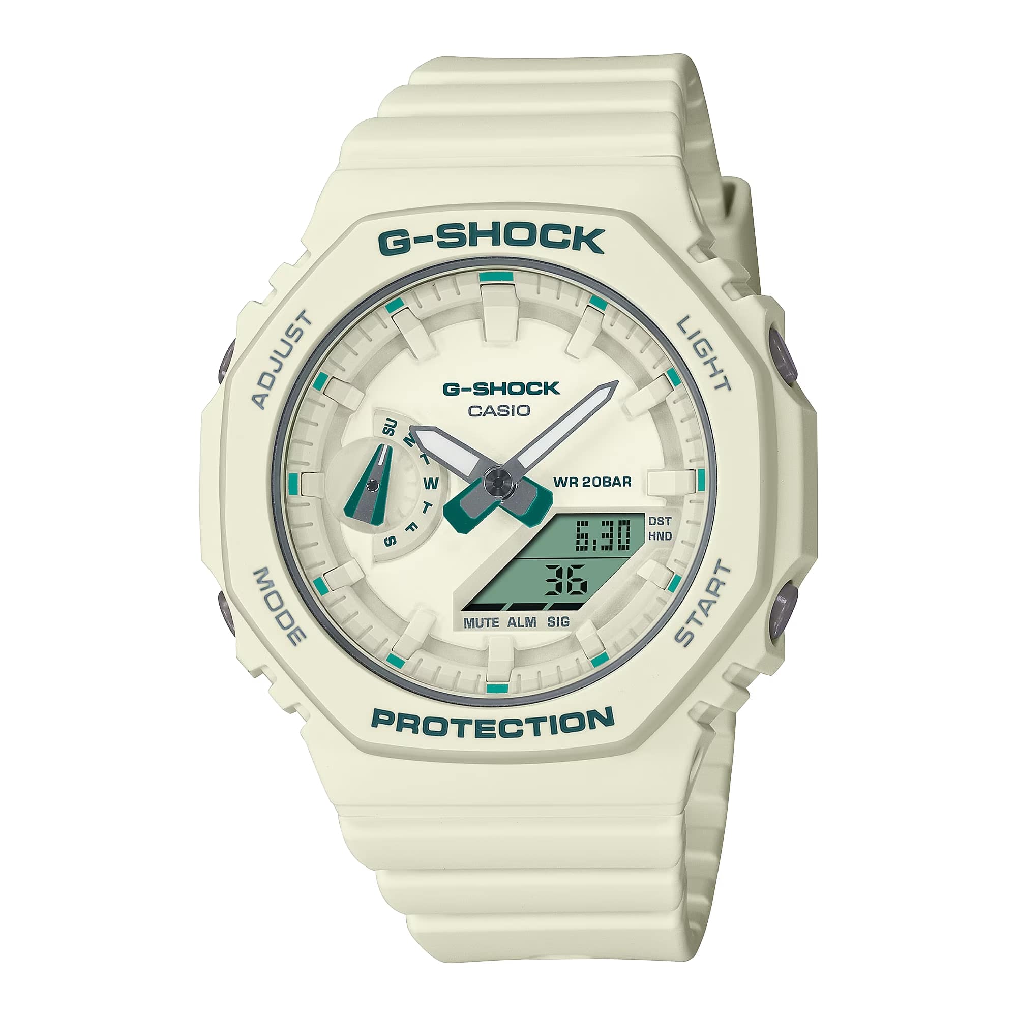 Casio g 2025 shock white