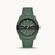 Diesel Double Up Three-Hand Green Silicone Watch