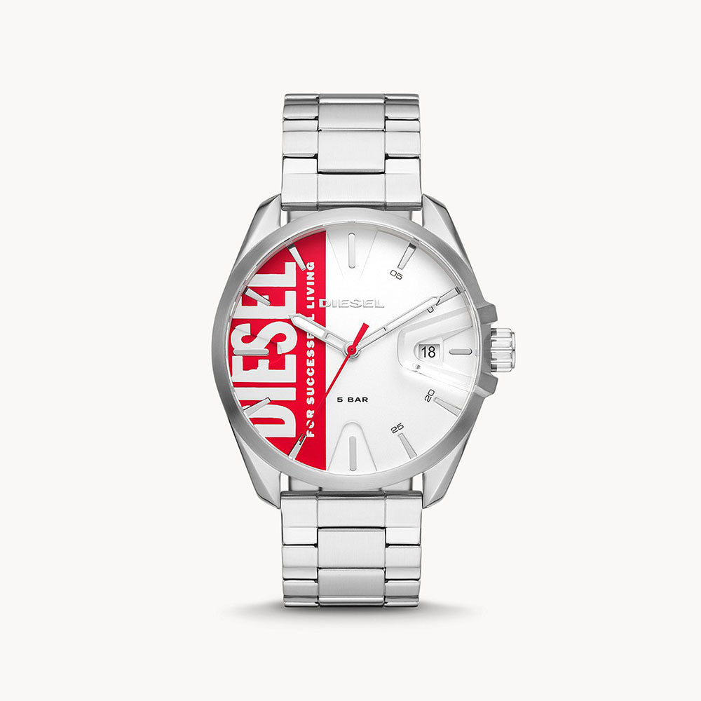 Diesel Ms9 Three-Hand Date Stainless Steel Watch