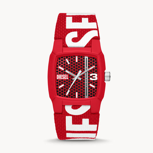 Diesel Cliffhanger Red Pro-Planet Textile Mens Watch