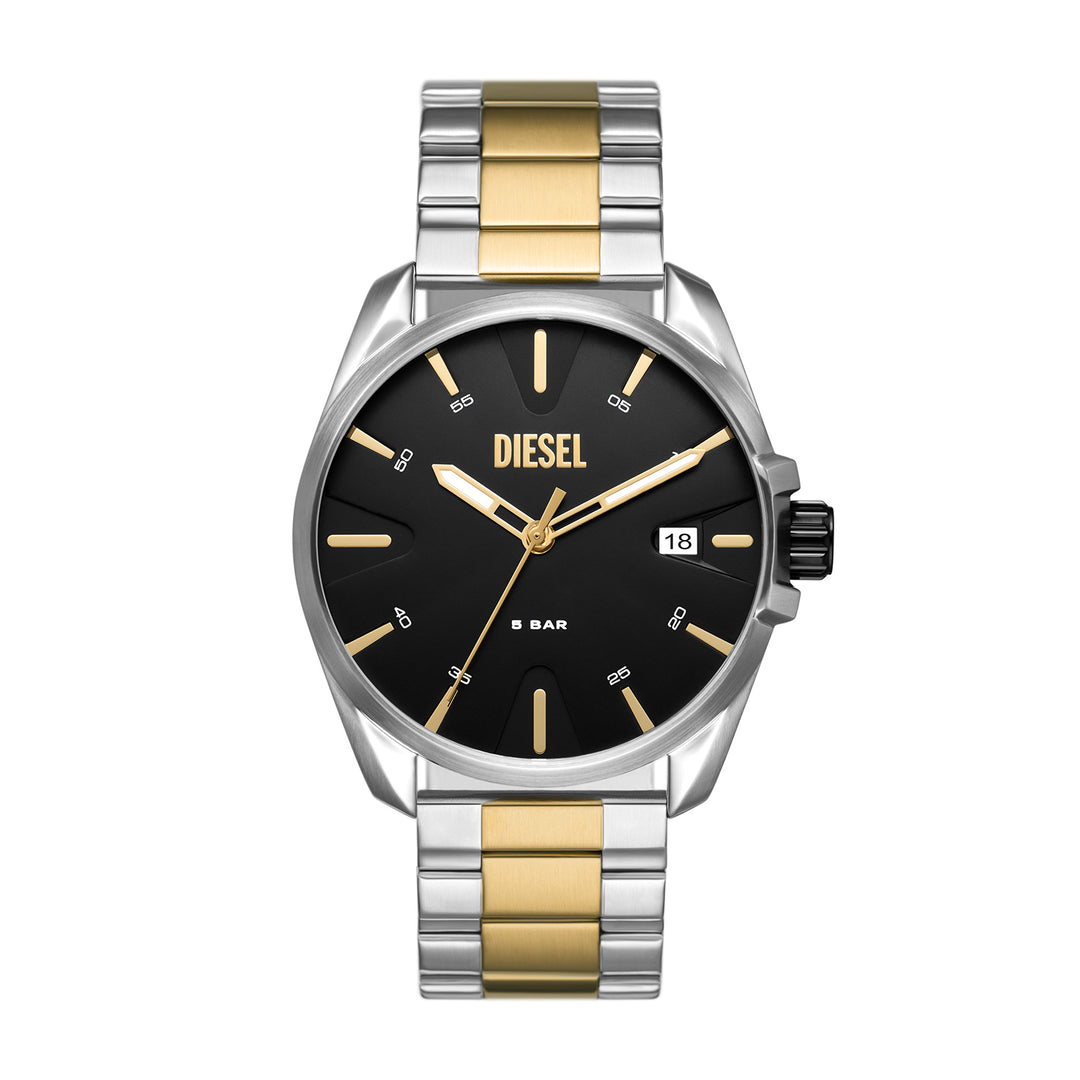 Diesel Ms9 Three-Hand Date Two-Tone Stainless Steel Watch