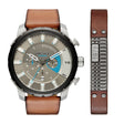 Diesel Men's Gray Dial Leather Band Chronograph Watch