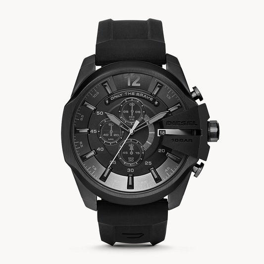 Diesel Mega Chief Black Silicone Mens Watch