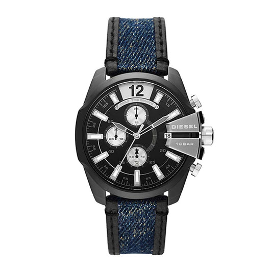 Diesel Analog Watch 0 JWL SS Leather Strap