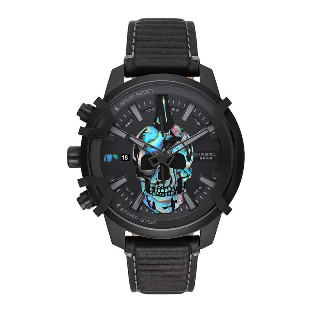 DIESEL ANALOG WATCH 0 JWL SS LEATHER STRAP