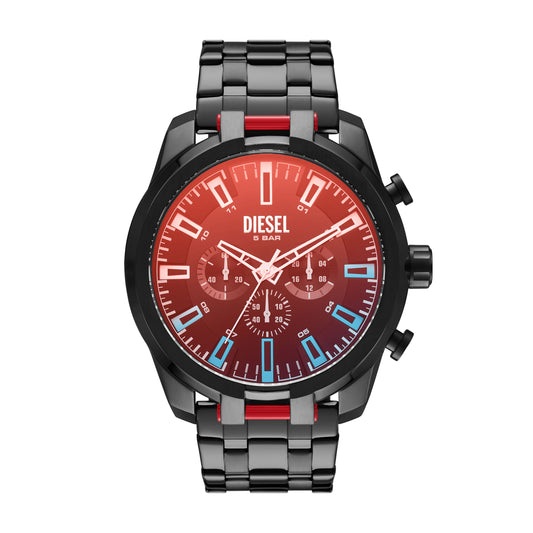 Diesel Split Chronograph Black-Tone Stainless Steel Watch