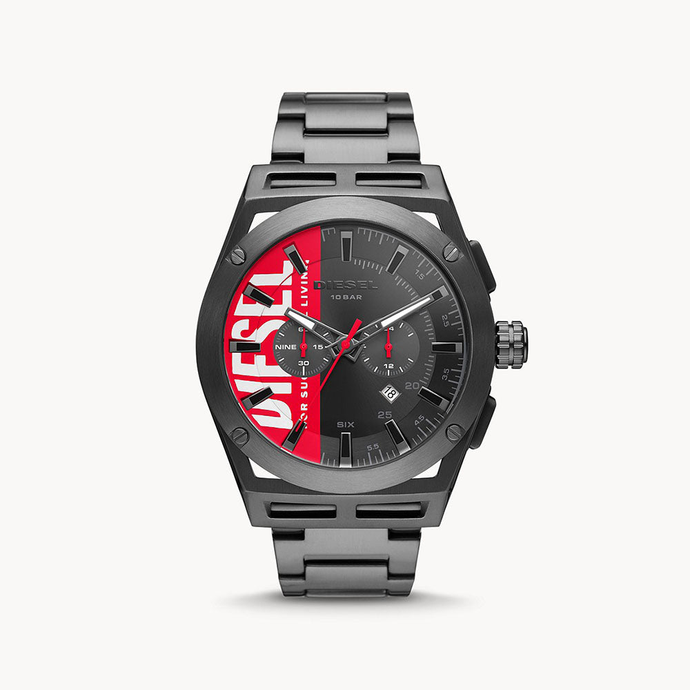 Diesel Timeframe Chronograph Gunmetal-Tone Stainless Steel Watch
