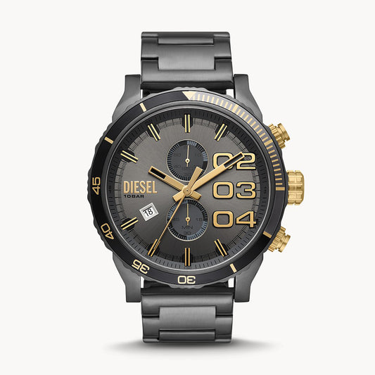Diesel Double Down 2.0 Chronograph Gunmetal-Tone Stainless Steel Watch