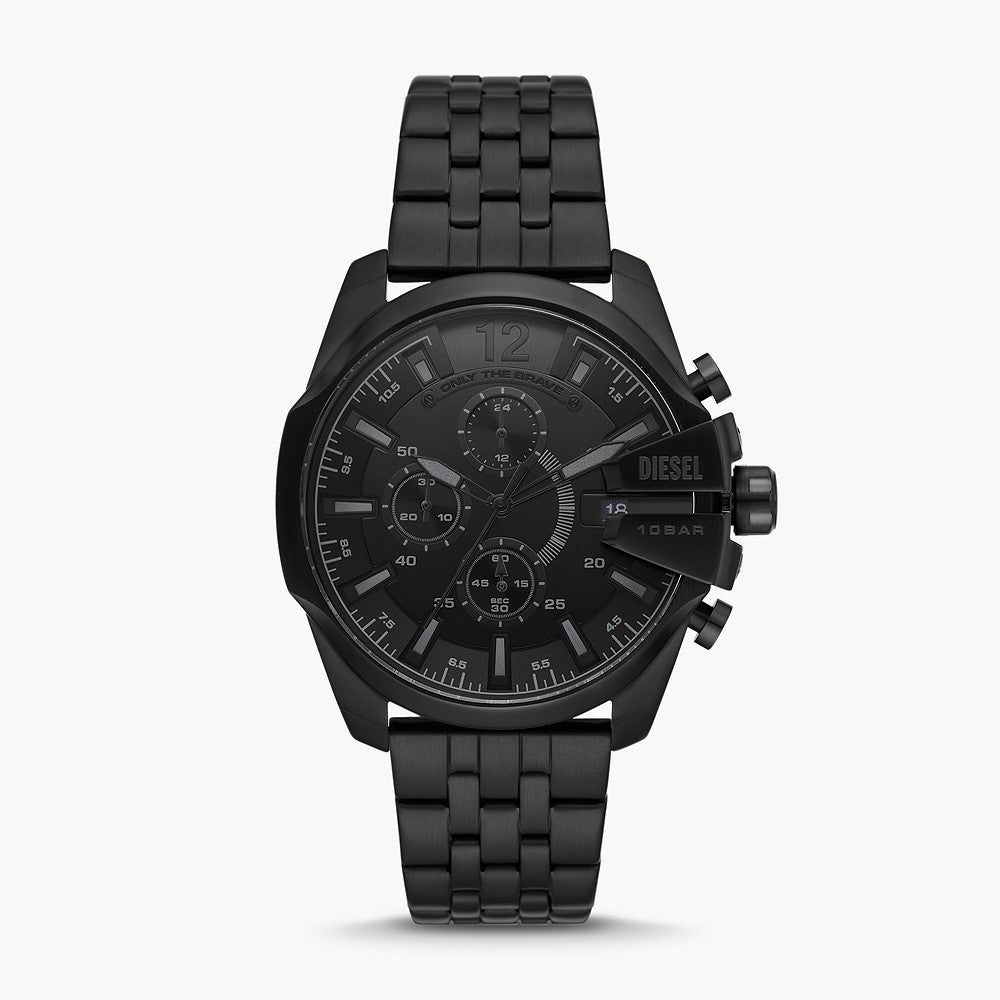 DIESEL BABY CHIEF CHRONOGRAPH BLACK-TONE STAINLESS STEEL WATCH