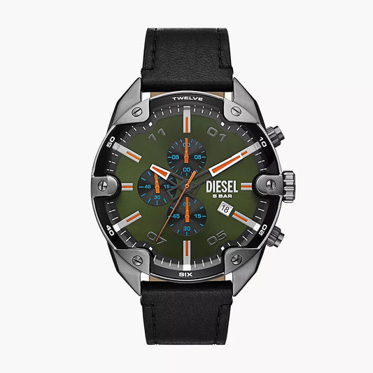 Diesel Spiked Men's Leather Watch