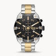 Diesel Spiked Silver Stainless Steel Mens Watch