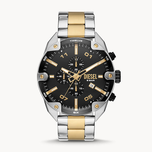 Diesel Spiked Silver Stainless Steel Mens Watch
