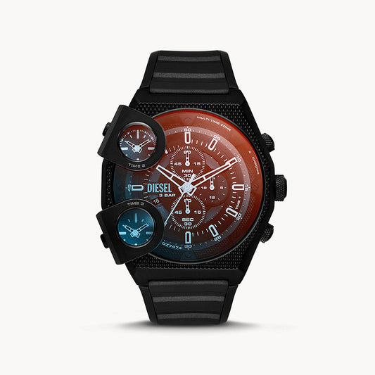 Diesel Sideshow Black Mens Silicone Watch