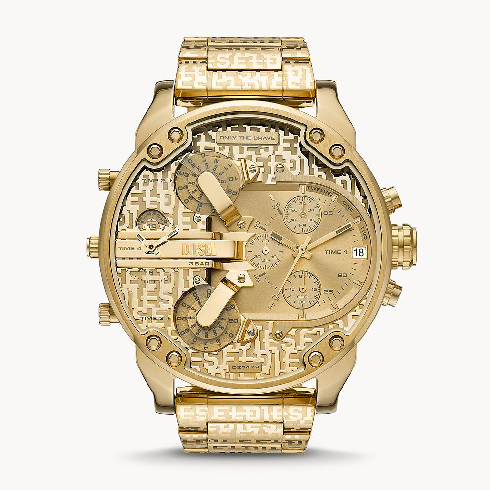 DIESEL MR. DADDY 2.0 CHRONOGRAPH GOLD-TONE STAINLESS STEEL WATCH