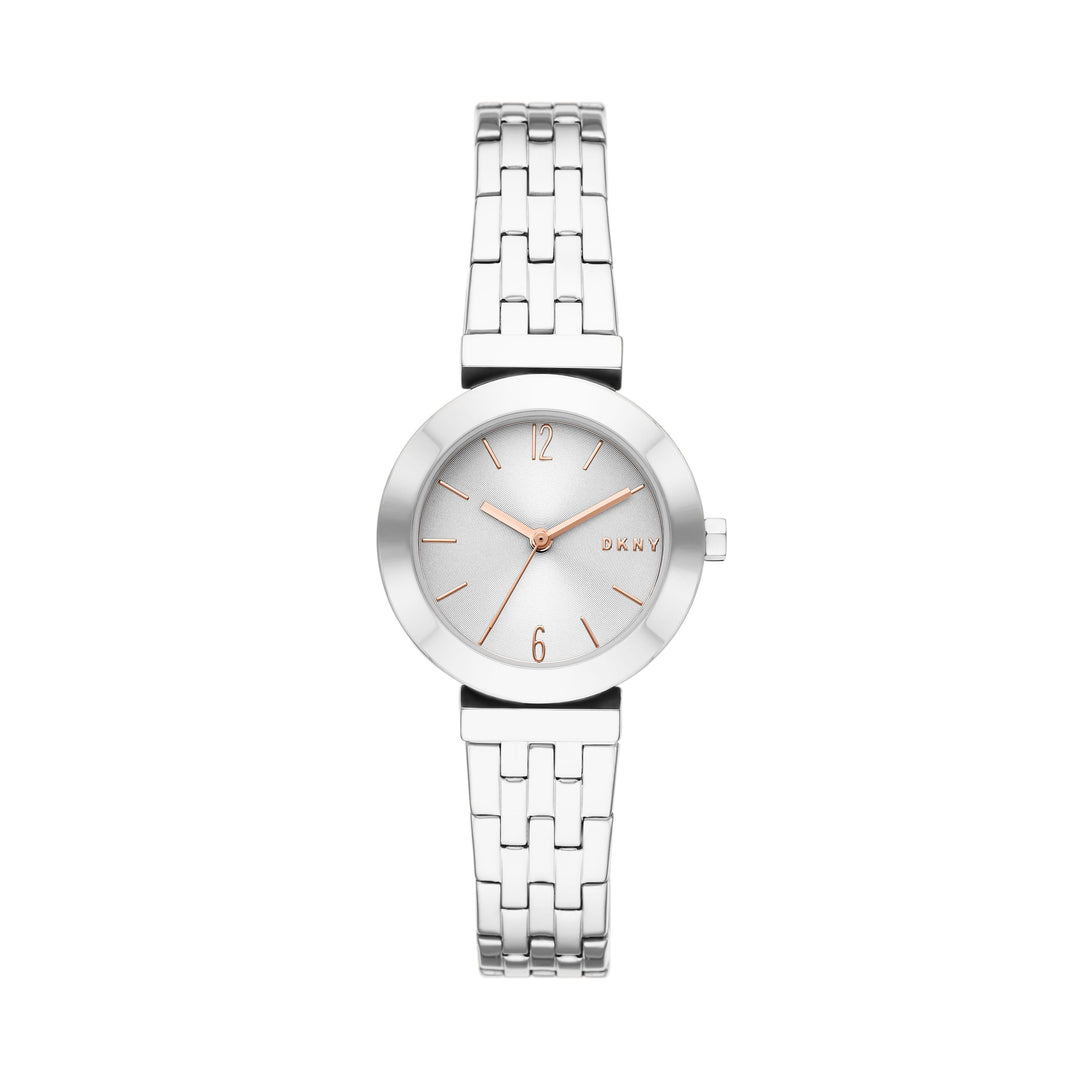 DKNY STANHOPE THREE-HAND STAINLESS STEEL WATCH