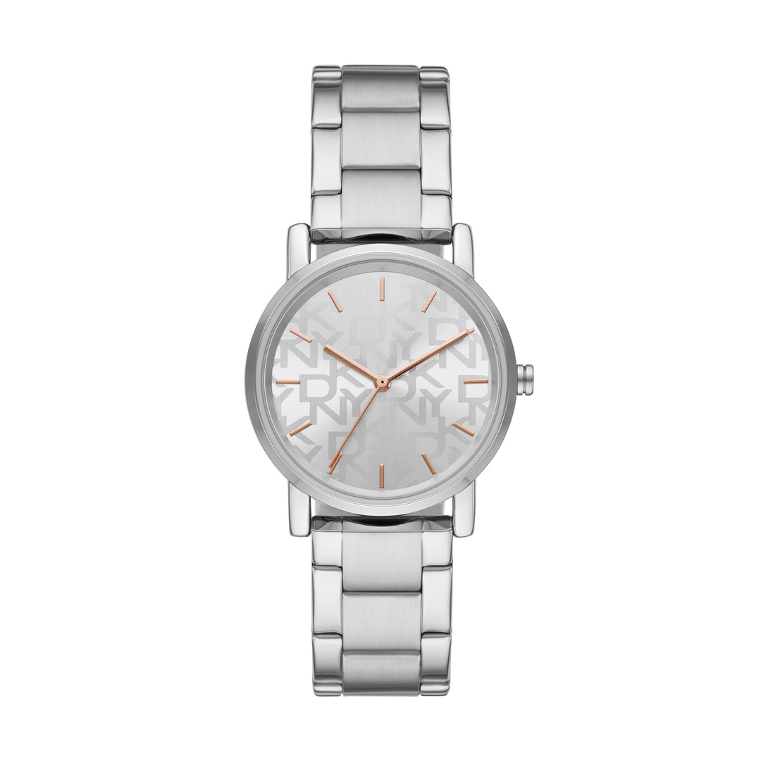 DKNY SOHO THREE-HAND STAINLESS STEEL WATCH