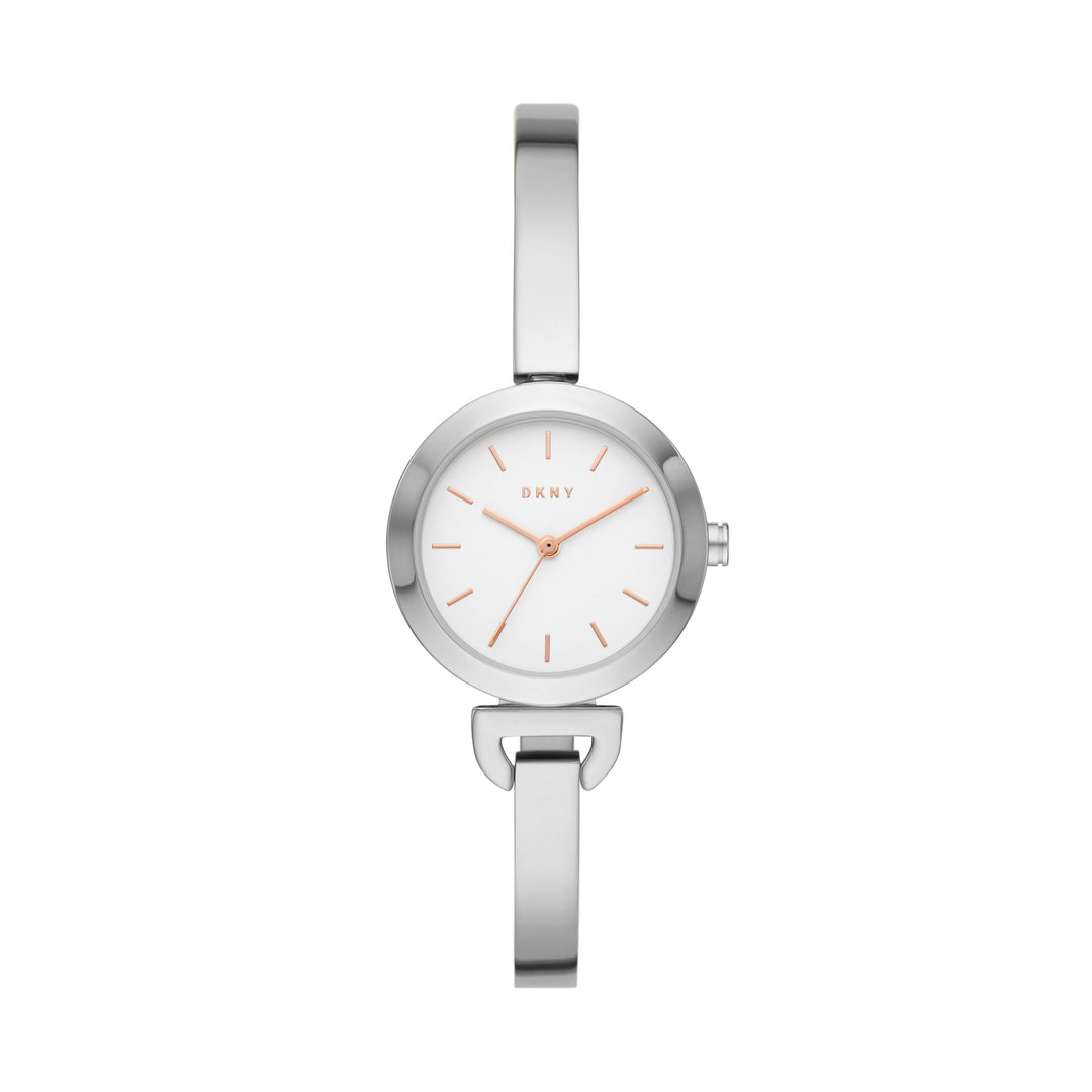 DKNY UPTOWN D THREE-HAND STAINLESS STEEL WATCH