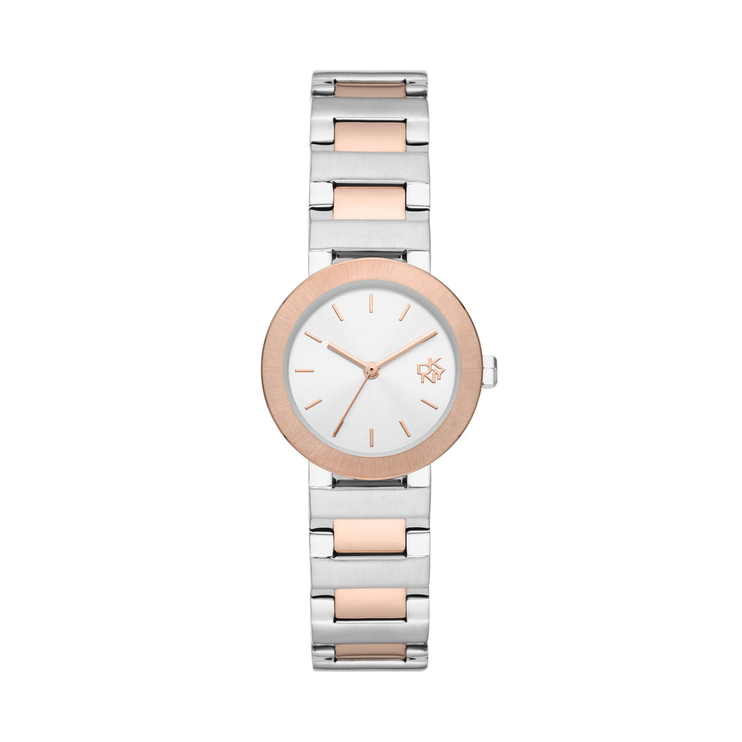 DKNY METROLINK THREE-HAND TWO-TONE STAINLESS STEEL WATCH