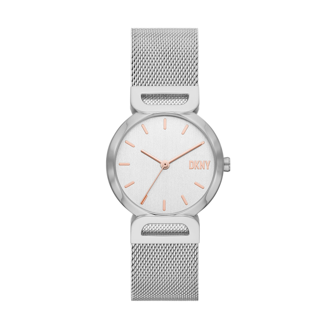 DKNY DOWNTOWN D THREE-HAND STAINLESS STEEL WATCH